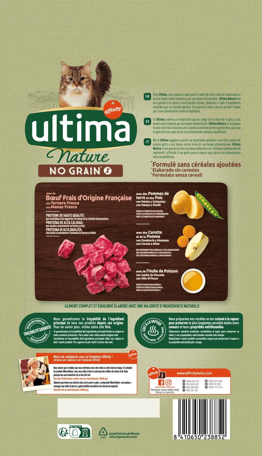 Nature No Grain Sterilized with Beef for cat Ultima